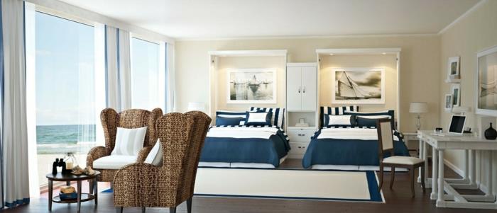 okrasite-spalnico-posteljo-beloglavo-sobo-notranjost-oblikovanje-lep razgled