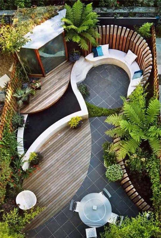 mali vrt-ideja-terasa-oblikovanje-zunanja dekoracija