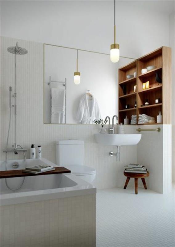 okrasite-majhno-kopalnico-notranjost-bela-tla-in-bele-stene-imeti-najlepšo-belo kopalnico