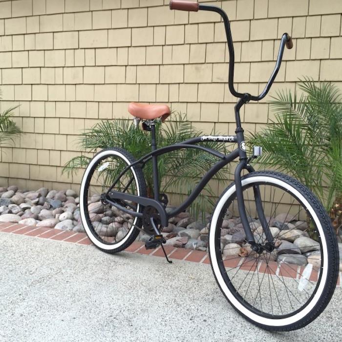 Kalifornijos dviračių smulkintuvas su dideliu vairu amerikietiško stiliaus paplūdimio dviratis