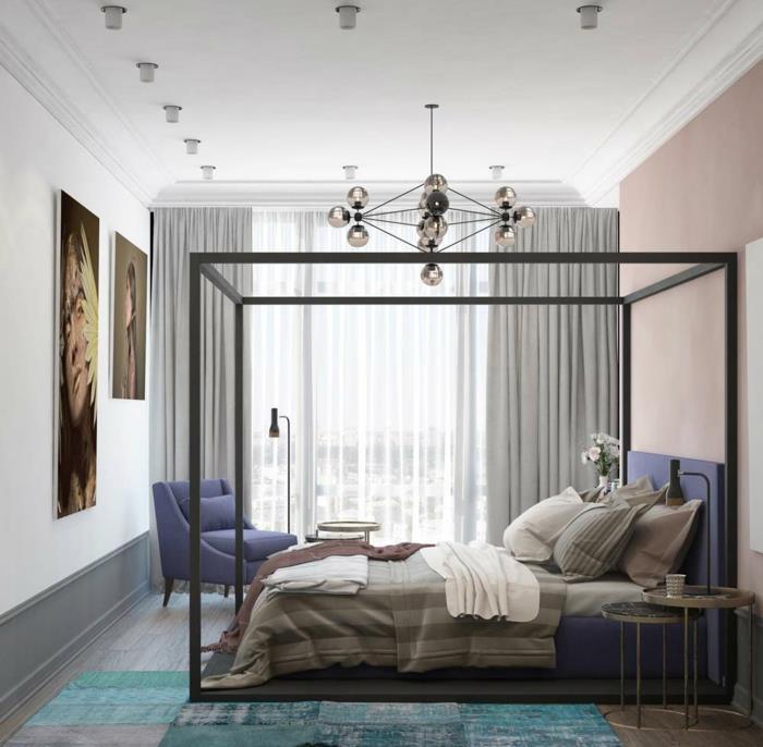 Yetişkin yatak odası için yatak odası dekorasyon fikirleri için mor gri yatak odası dekorasyon fikirleri