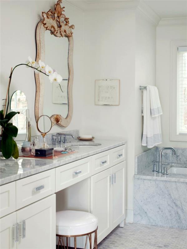 banyo-düzen-orijinal-fikir-çift lavabo-ayna-granit-mermer