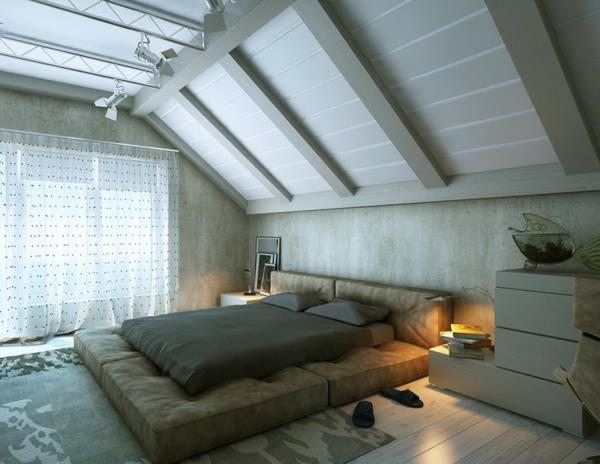 tavan arasını modern bir yatak odasına dönüştürmek