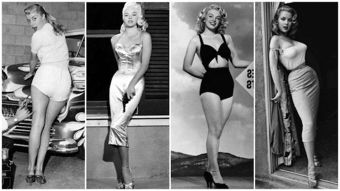 Slog pin-up 50-ih, moda 50-ih, trendovska podoba videza sredi stoletja