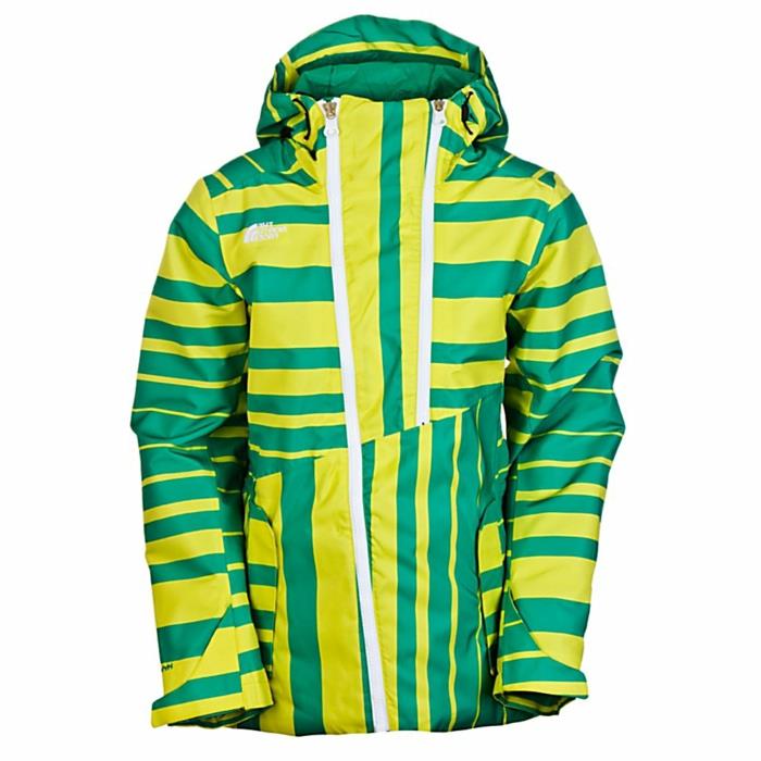 Ucuz-kadın-kayak-anorak-yeşil-sarı-kadın-kayak ceketi