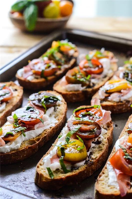 klasik domates ve burrata bruschetta caprese tarifi, italyan mezesi nasıl yapılır