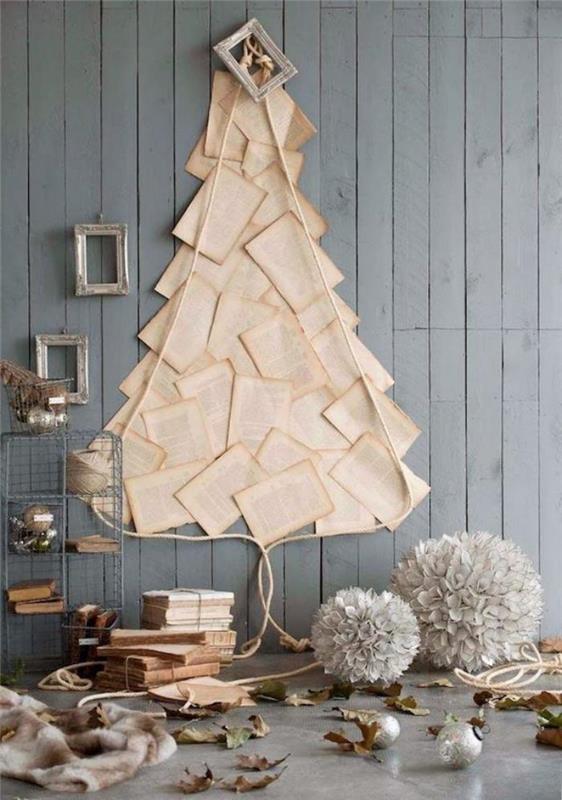 božično drevo-narejeno-s-stranmi-iz-knjige