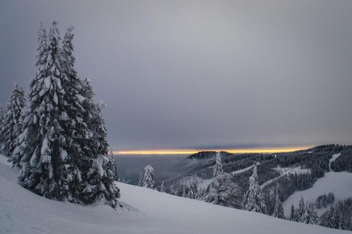 kışın dağlarda manzara gün batımı, bilgisayar için ücretsiz duvar kağıdı fikri, ücretsiz fotoğraf kış