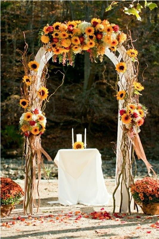vestuvių-arkos-rudens-deko-saulės bokštas