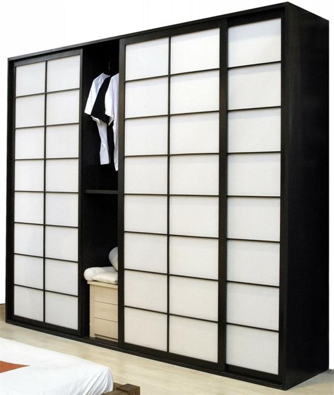 omare za drsna vrata z belo in ploščico spremenjene velikosti