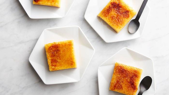 altıgen şekilli sunum tabağı creme brulee terbiye fikri