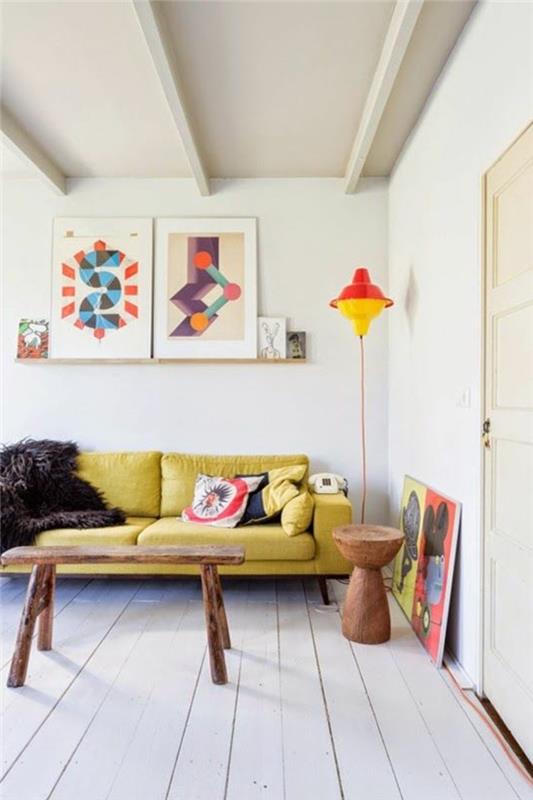 derinti-interjero spalvas-geltonai-sofą-prašmatniame-svetainės-interjero balduose