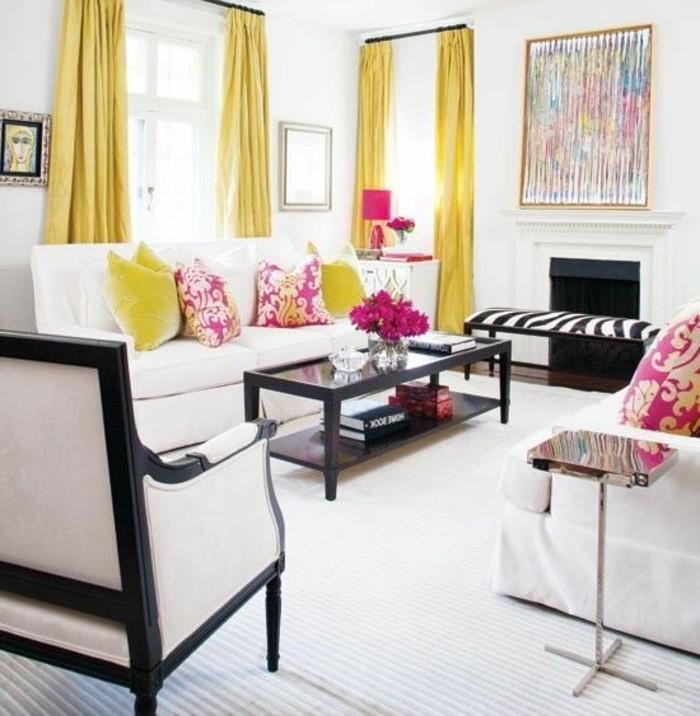 derinti-interjero spalvas-rideax-geltonai-gyvenamajame kambaryje-prašmatnius-smėlio spalvos baldus