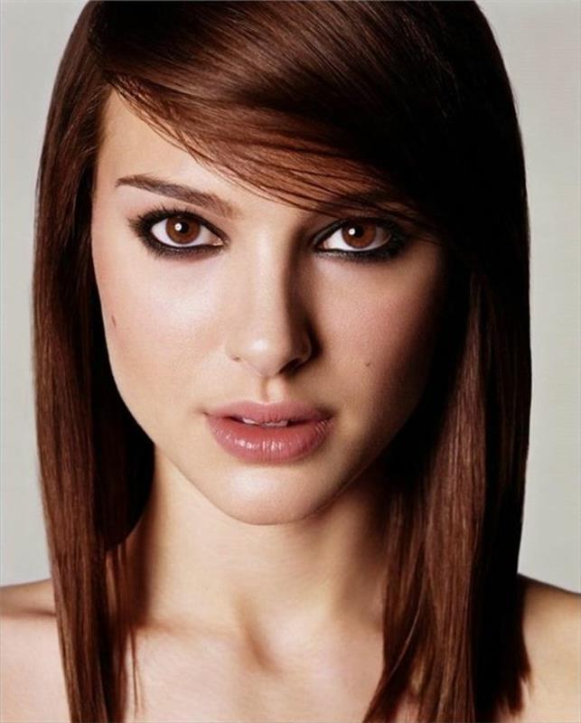 kumral boyama, Natalie Portman, saçaklı saç modeli