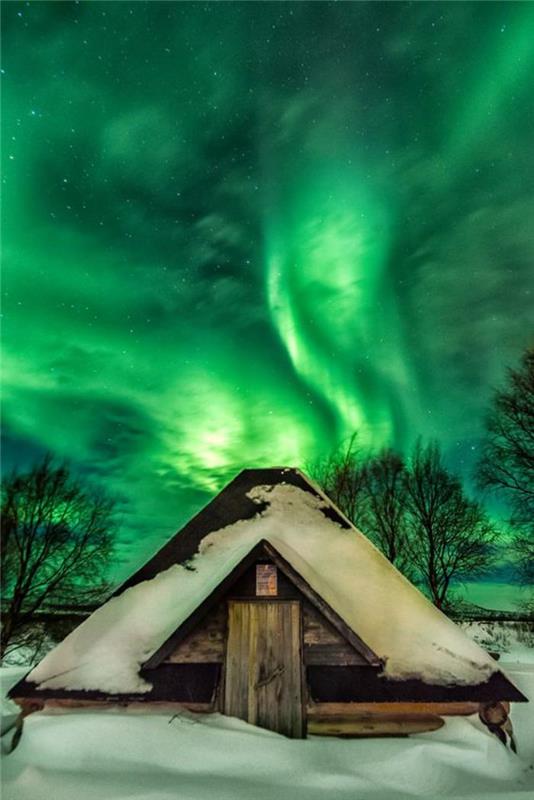 aurora-borealis-aurora-borealis-yeşil-kış-manzara