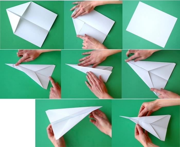 pamoka, kaip padaryti lengvai skrendantį popierinį lėktuvą, sulankstomi žingsniai, kad būtų sukurtas paprasto ir tradicinio dizaino origami lėktuvas