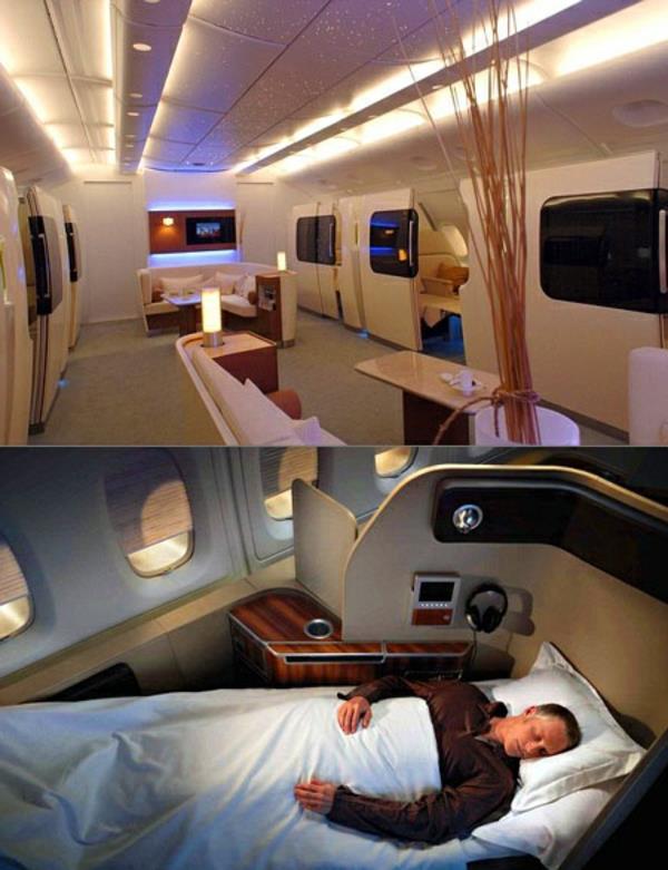 zasebno letalo-spalnica-spanje