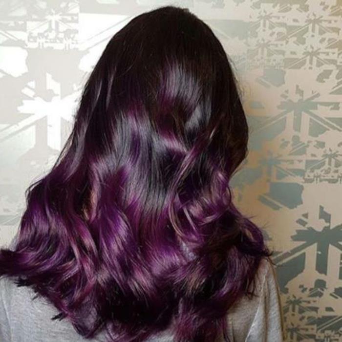 svetla barva las, stopnjevanje barve od črne do vijolične