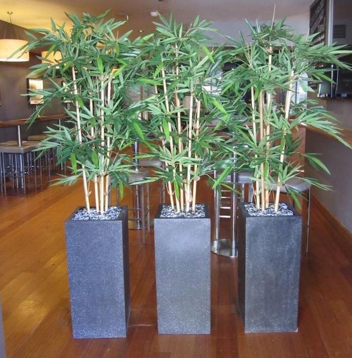 suni-bambu-saksı-yapay-bitki-plastik-çiçekler