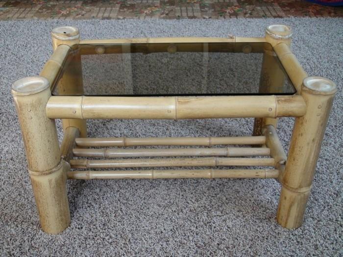 bambu-kuru cam-ve-bambu-bahçe-veya-oturma odası-masa