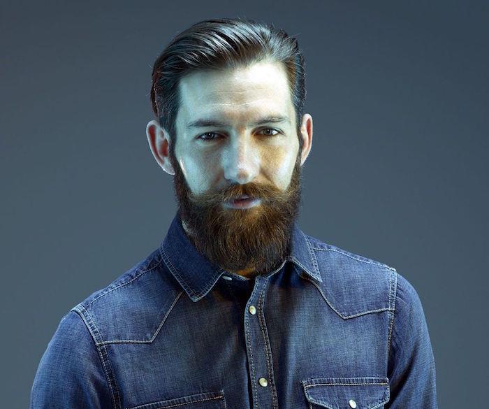 trim hipster brada kvadrat pompadour cut man