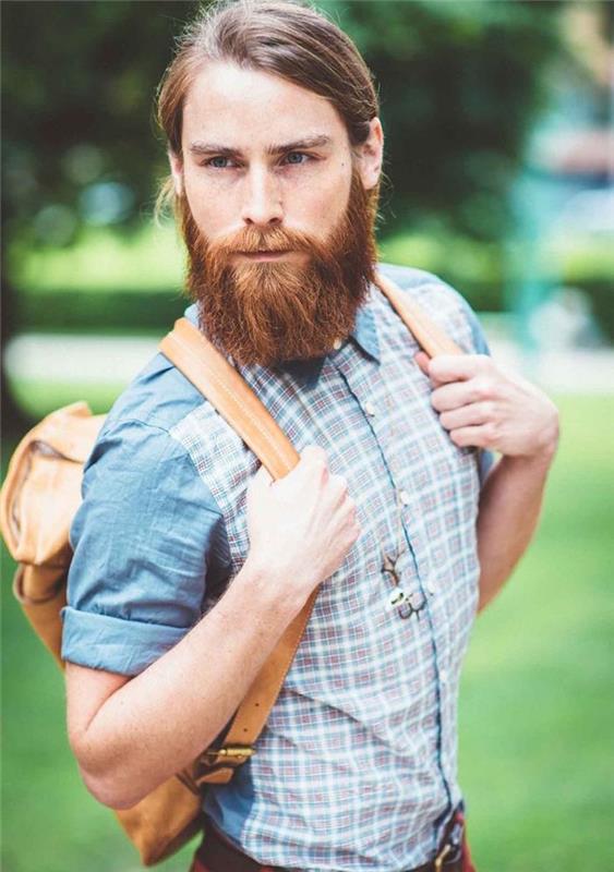 kırpma sakalı kesilmiş adam hippi retro tarzı