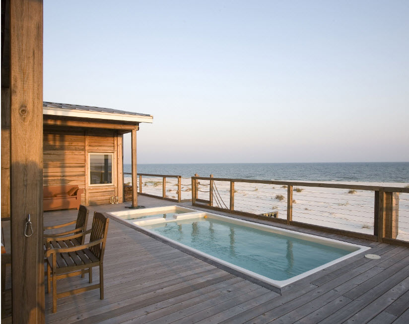 Piscina no terraço