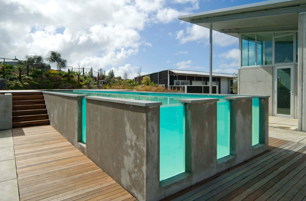 La piscina con cornice originale