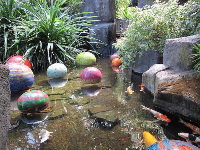japonų-koi-karpių-žuvų tvenkinio dizainas
