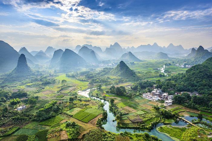 Yangshuo, Kinija, gražus kraštovaizdis, Azijos kraštovaizdžių nuotraukos, kurias galima atrasti, gražūs tapetai