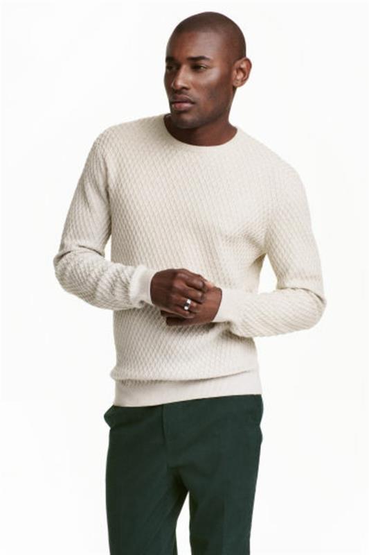 kuprinės kokybės megztinis-baltas-paminkštintas-pakeistas dydis