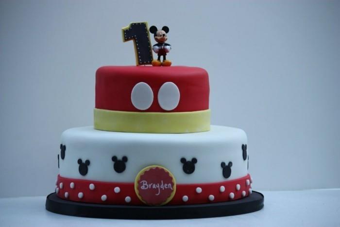 lepa-otrok-rojstnodnevna-torta-dekoracija-ideja-Mickey-Mouse-otrok-rojstnodnevna-torta