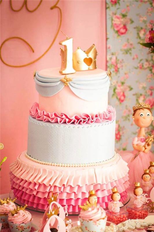 Lengvas princesės gimtadienio torto idėjos tortas pilies pyragas 3D trijuose aukštuose