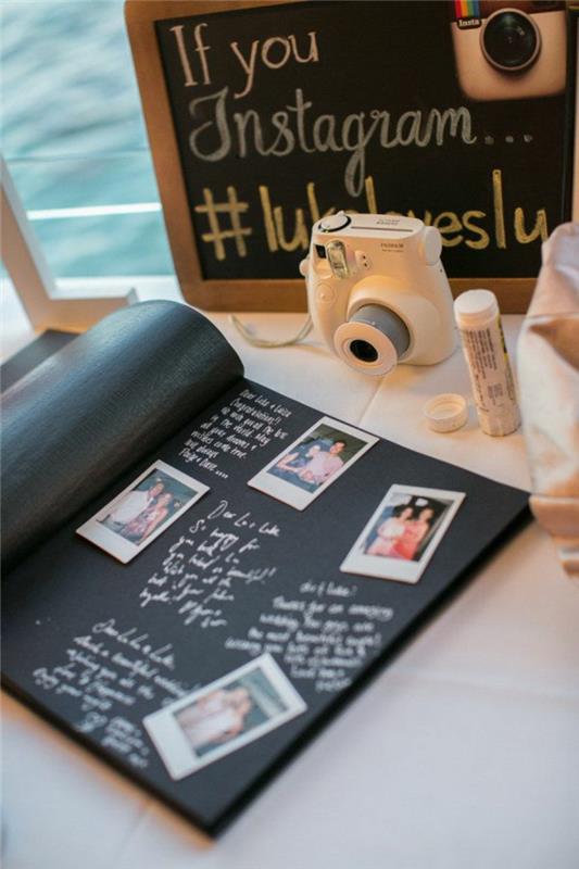 Idėja svečių knyga vestuvės originali svečių knyga vestuvių rėmas svečių knyga Insta booth nuotr