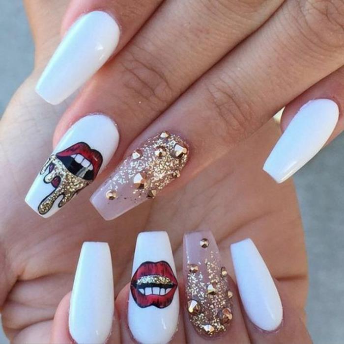 Močni nohti nail art poltrajni gel lak kul model poltrajni lak