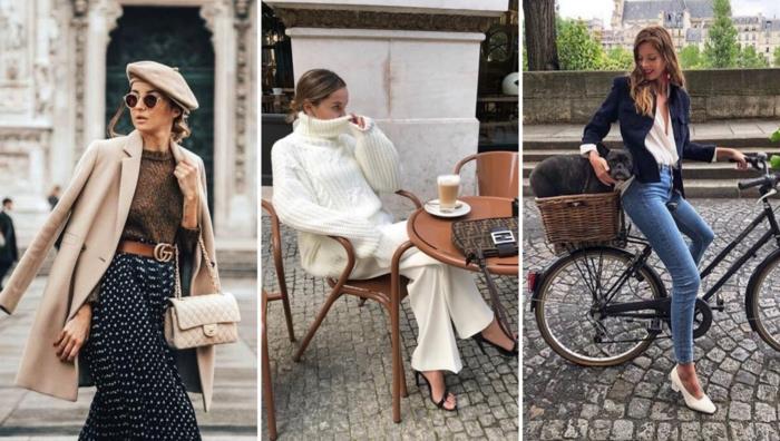 güzel stil uyluk yüksek parisli kıyafeti paris'teki kadınlar gibi bisiklet kotu ve ceketli kadın paris'te kahvesini içiyor