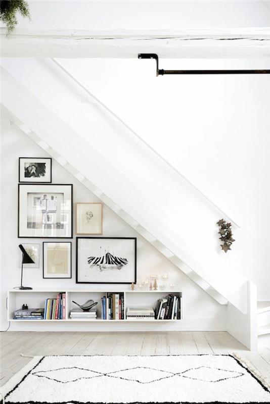 güzel-raf-merdiven-mobilya-merdiven altı-merdiven-çekmece-mobilya-yatak odası-beyaz-resimler