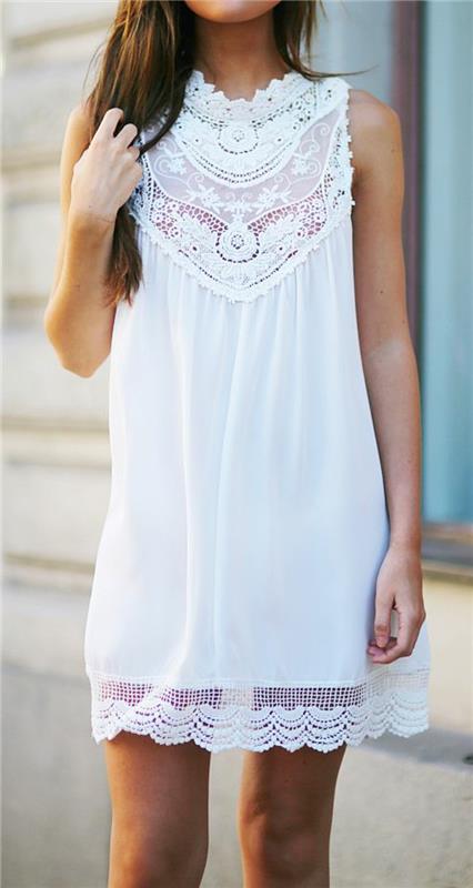 graži-balta-nėrinių suknelė-prašmatni-dienos apranga-graži-gėlių-nėriniai