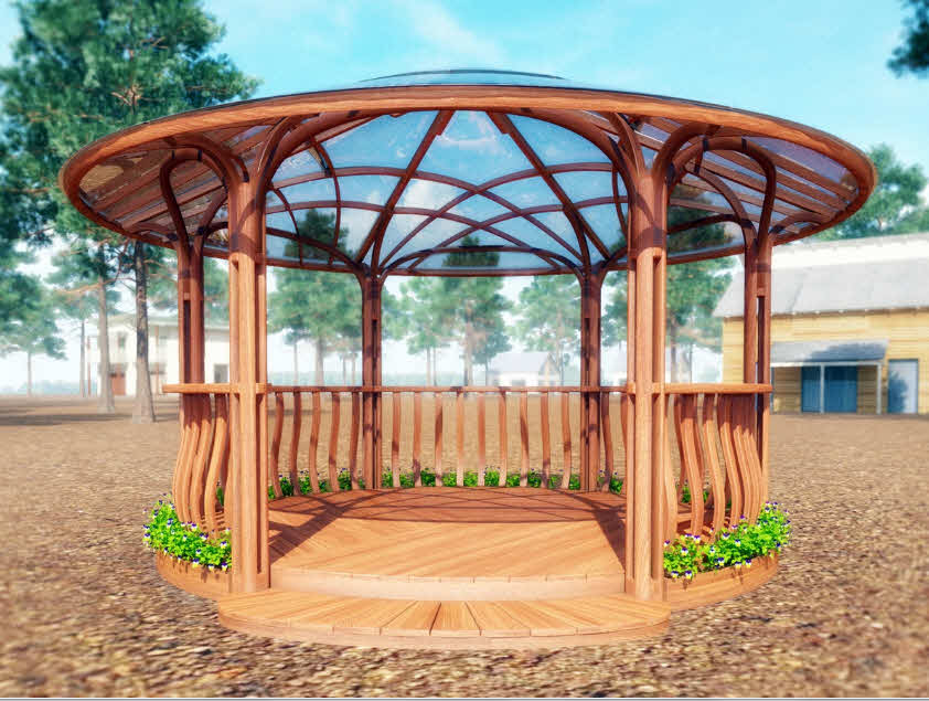 okrogel gazebo