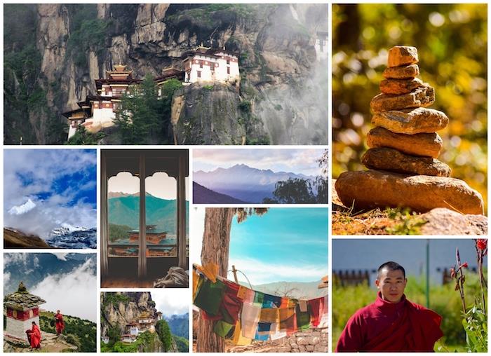 Letošnja destinacija za obisk Butana, mistična dežela za obisk, pogled na gore, skalni samostan
