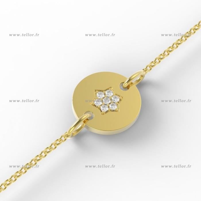 „tellor-en-res-size“ aukso-vaikų papuošalų-deimantų apyrankė