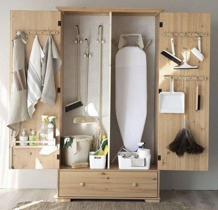 ikea shranjevalna škatla kako shraniti čistilna orodja in materiale