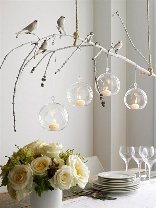 dekoratyvinis-kūrybinis-stiklo-žvakidė-su pakabinamomis žvakidėmis
