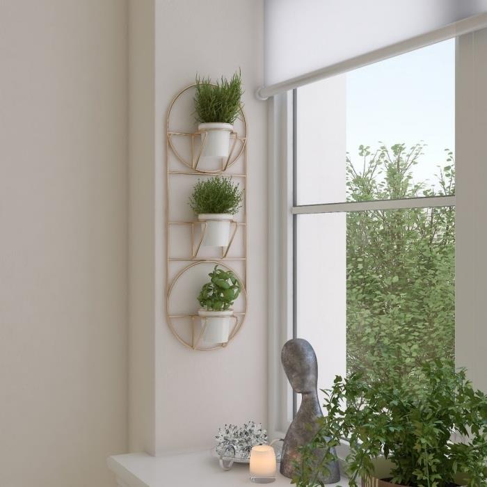 žvakių LED dekoravimas langas zen augalų apdaila interjero sienų laikymas metalas rožinis auksas