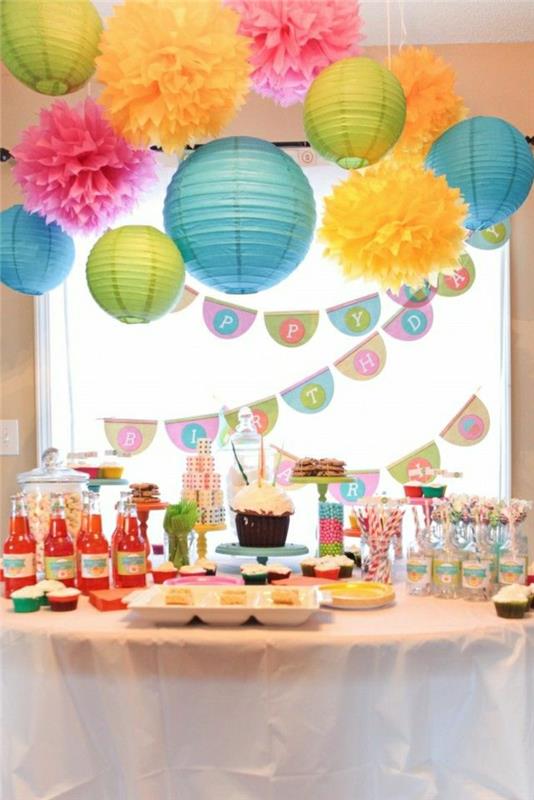 Çin-renkli-toplar-dekorasyon-doğum günü-zarif-masa seti