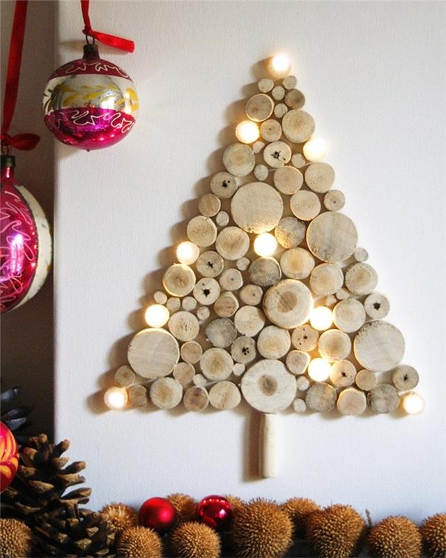 pembe ve gümüş Noel topları Yetişkinler için Noel süsleri Noel ağacı ahşap pullar