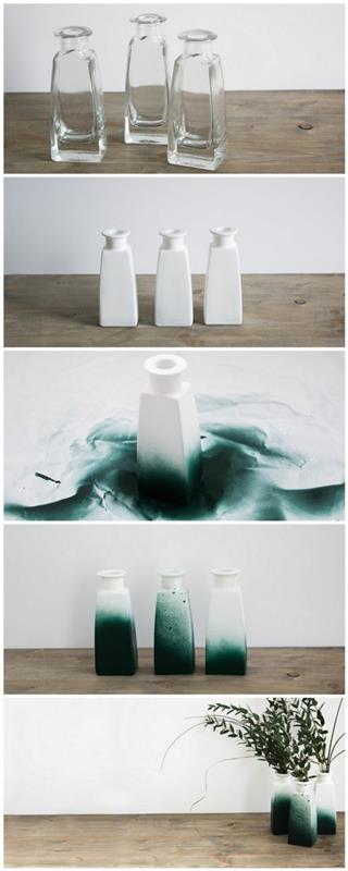 stikliniai buteliai-perdažyti-gana-vazos-soliflore-nebrangūs