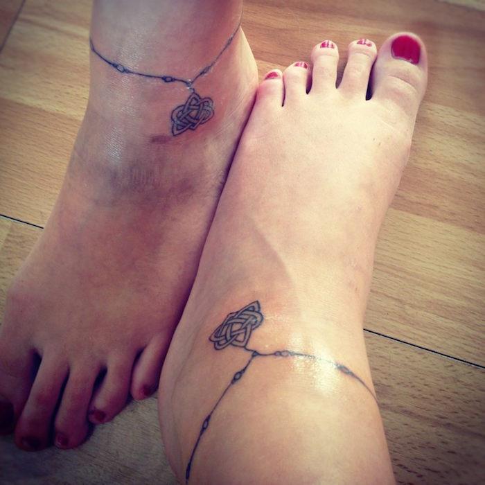 ayak bileği dövme dövme dövme dostluk birlikte ayak