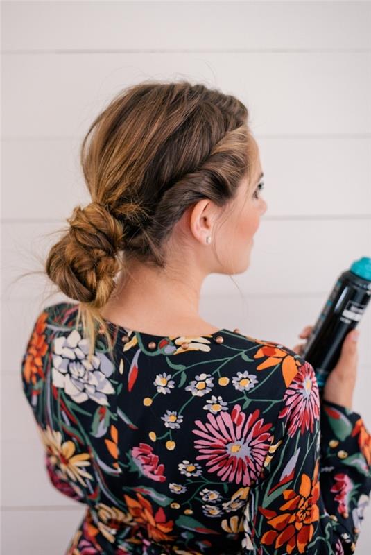 cvetlična obleka, pletena punčka, svetlo blond lasje, dolgi ženski odbitki, diy tutorial, držanje laka za lase