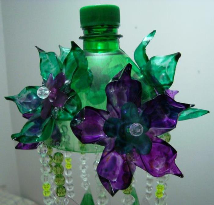 DIY plastik şişe, şişeli abajur